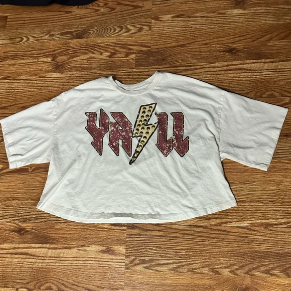 Cropped YALL Graphic Tee, Large - Picture 2 of 6